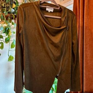 Vigoss Olive Asymmetrical Jacket